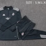 Conjunto Completo Sudadera Entrenamiento Real Madrid 2025 2026 Negro Blanco