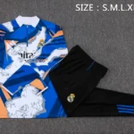 Conjunto Completo Sudadera Entrenamiento Real Madrid 2025 2026 Azul Blanco Negro