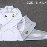 Conjunto Completo Sudadera Entrenamiento Real Madrid 2025 2026 Blanco Negro