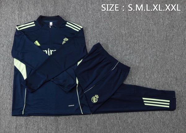 Conjunto Completo Sudadera Entrenamiento Real Madrid 2025 2026 Azul Marino Real Madrid Conjunto 2025 2026 Azul - Maglia Real Madrid | tiendasdefutboles