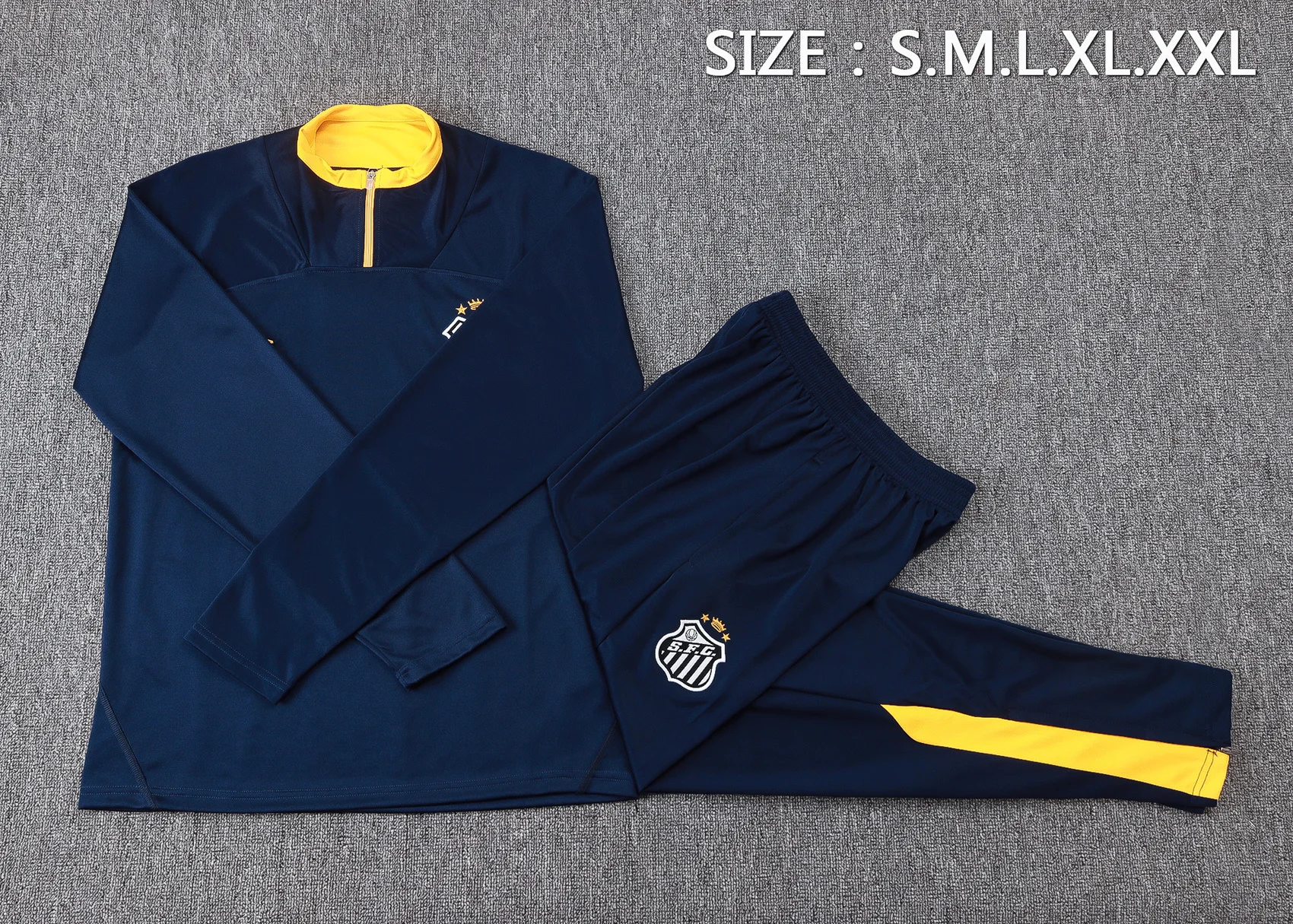 Conjunto Completo Sudadera Entrenamiento Santos 2025 2026 Azul Santos FC Conjunto 2025 2026 Azul - Tuta Santos FC | tiendasdefutboles
