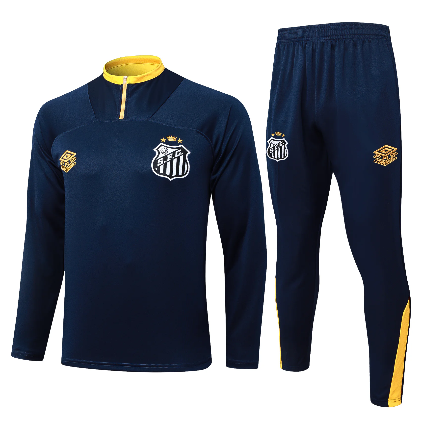 Conjunto Completo Sudadera Entrenamiento Santos 2025 2026 Azul Santos FC Conjunto 2025 2026 Azul - Tuta Santos FC | tiendasdefutboles