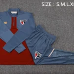 Conjunto Completo Sudadera Entrenamiento São Paulo 2025 2026 Gris Rojo