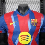 Cuarta Jugadores Camiseta Barcelona 2025 2026 Rojo Azul