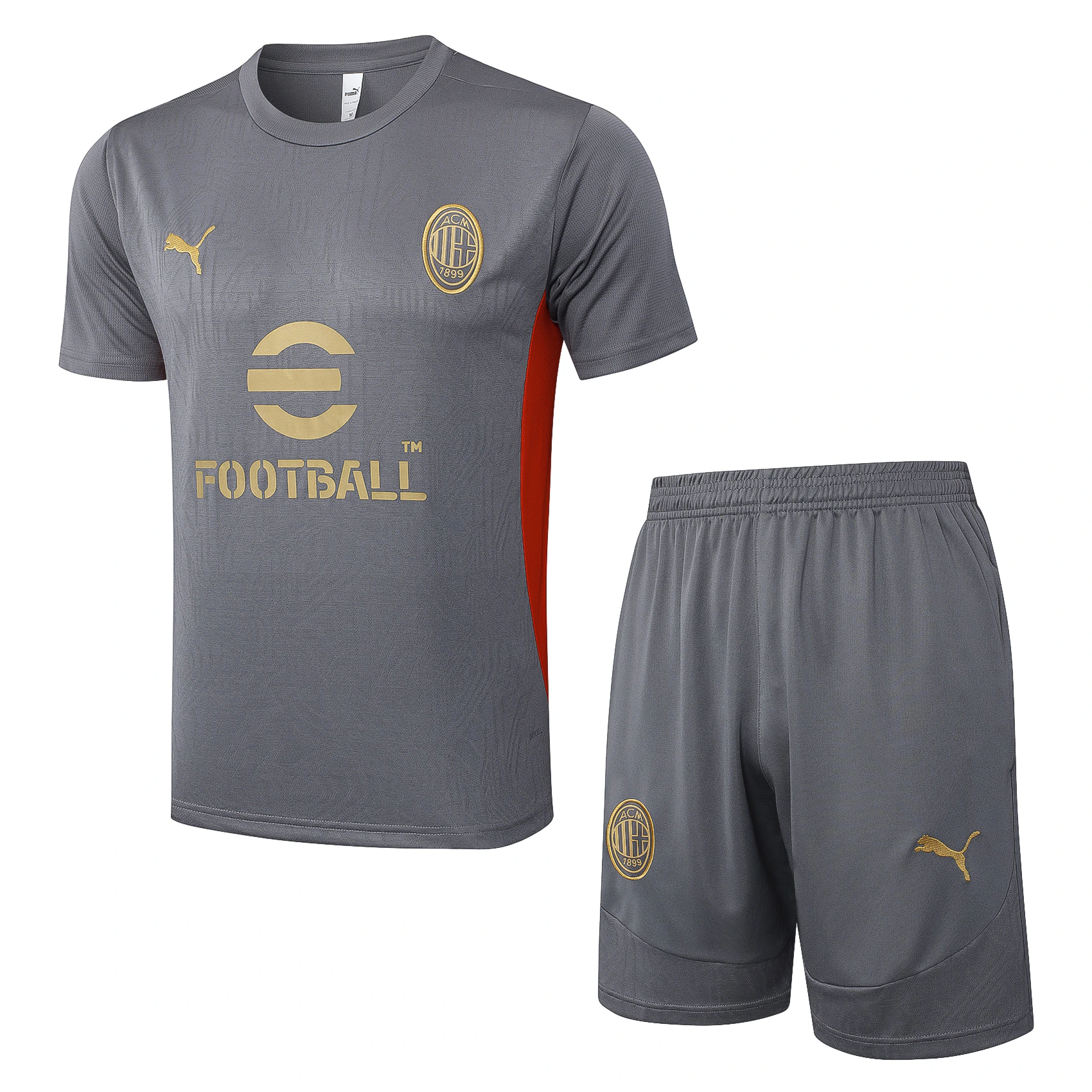 Entrenamiento Conjunto Completo AC Milan 2024 2025 Gris AC Milan Conjunto 2024 2025 Gris - Maglia Ac Milan | tiendasdefutboles