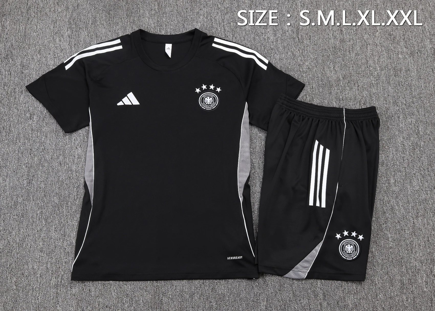 Entrenamiento Conjunto Completo Alemania 2025 Negro Alemania Conjunto 2025 Negro - Tuta Alemania | tiendasdefutboles