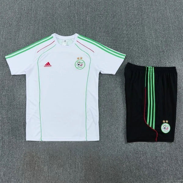 Entrenamiento Conjunto Completo Argelia 2026 Blanco Negro Argelia Conjunto 2026 Blanco - Argelia Barata | tiendasdefutboles