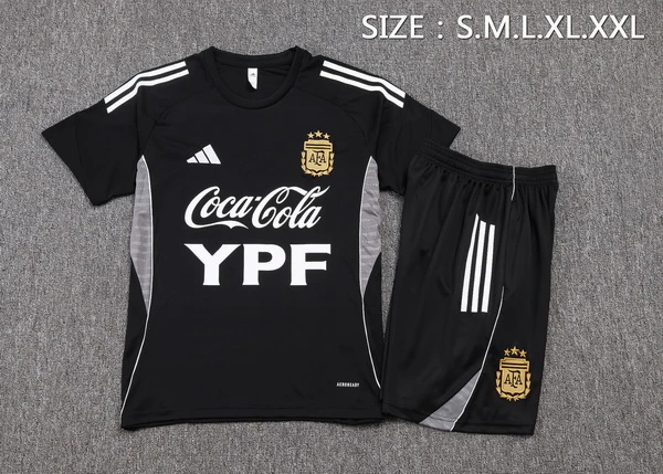 Entrenamiento Conjunto Completo Argentina 2026 Negro Blanco Argentina Conjunto 2026 Negro - Maglia Argentina 2026 | tiendasdefutboles