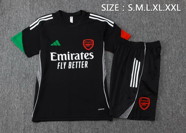Entrenamiento Conjunto Completo Arsenal 2025 2026 Negro Rojo Arsenal Conjunto 2025 2026 Negro - Maglia Arsenal | tiendasdefutboles