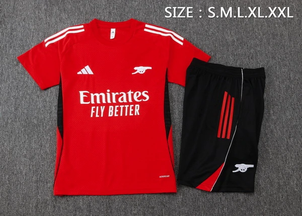 Entrenamiento Conjunto Completo Arsenal 2025 2026 Rojo Negro Arsenal Conjunto 2025 2026 Rojo - Maglia Arsenal | tiendasdefutboles