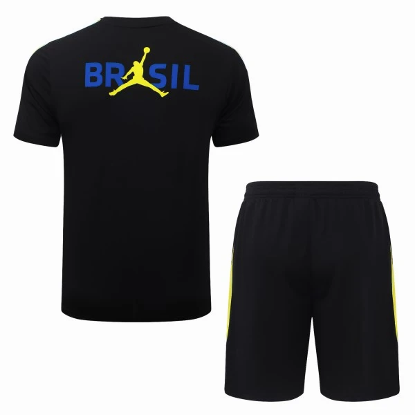 Entrenamiento Conjunto Completo Brasil 2026 Negro Amarillo Brasil Conjunto 2026 Negro - Brasil Barata | tiendasdefutboles