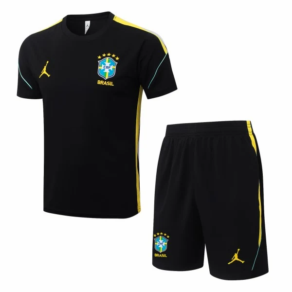 Entrenamiento Conjunto Completo Brasil 2026 Negro Amarillo Brasil Conjunto 2026 Negro - Brasil Barata | tiendasdefutboles