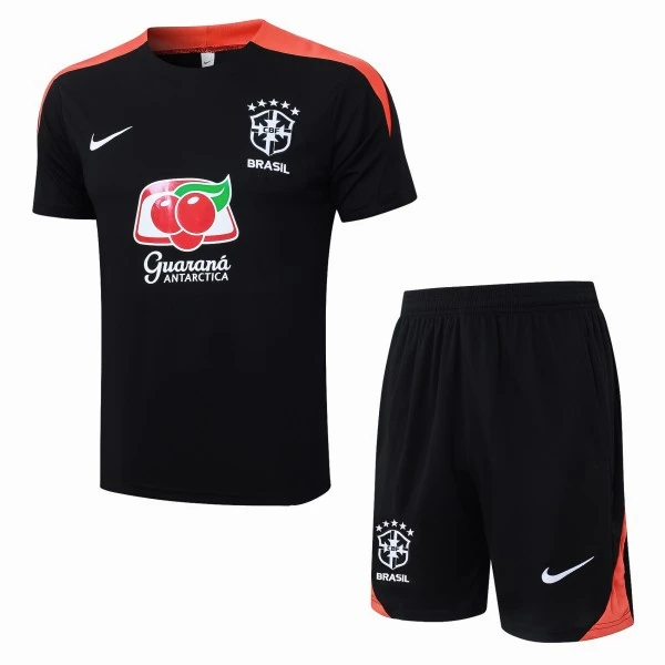Entrenamiento Conjunto Completo Brasil 2026 Negro Naranja Brasil Conjunto 2026 Negro - Brasil Barata | tiendasdefutboles