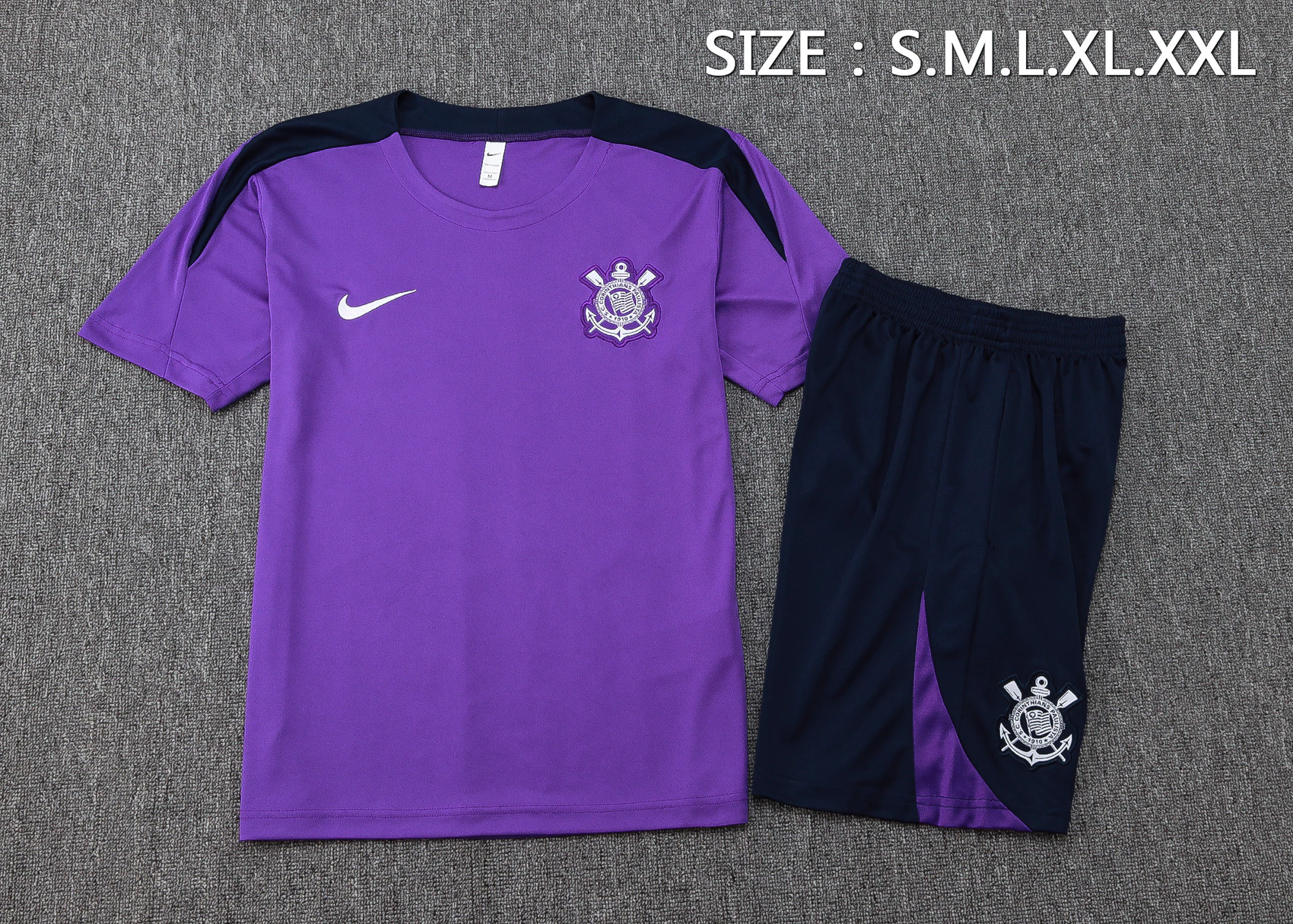 Entrenamiento Conjunto Completo Corinthians Paulista 2025 2026 Purpura Negro Corinthians Paulista Conjunto 2025 2026 Púrpura - Corinthians Paulista 2026 | tiendasdefutboles