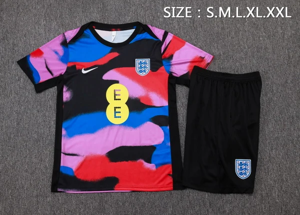 Entrenamiento Conjunto Completo Inglaterra 2026 Azul Rosa Inglaterra Conjunto 2026 Azul - Inglaterra Barata | tiendasdefutboles