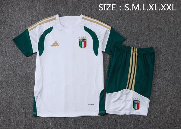 Entrenamiento Conjunto Completo Italia 2026 Blanco Verde Italia Conjunto 2026 Blanco - Equipación Italia | tiendasdefutboles