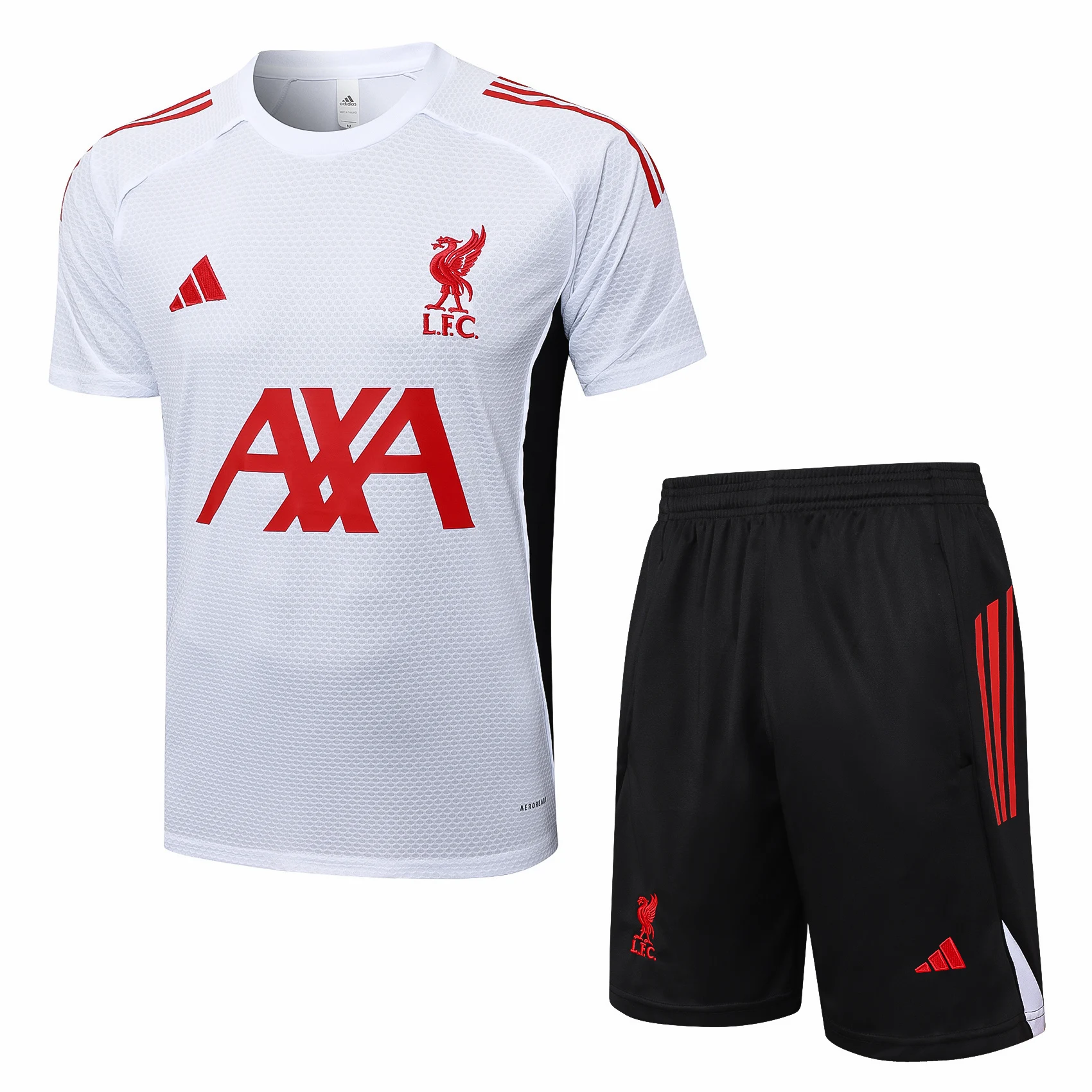 Entrenamiento Conjunto Completo Liverpool 2025 2026 Blanco Rojo Negro Liverpool Conjunto 2025 2026 Blanco - Maglia Liverpool | tiendasdefutboles