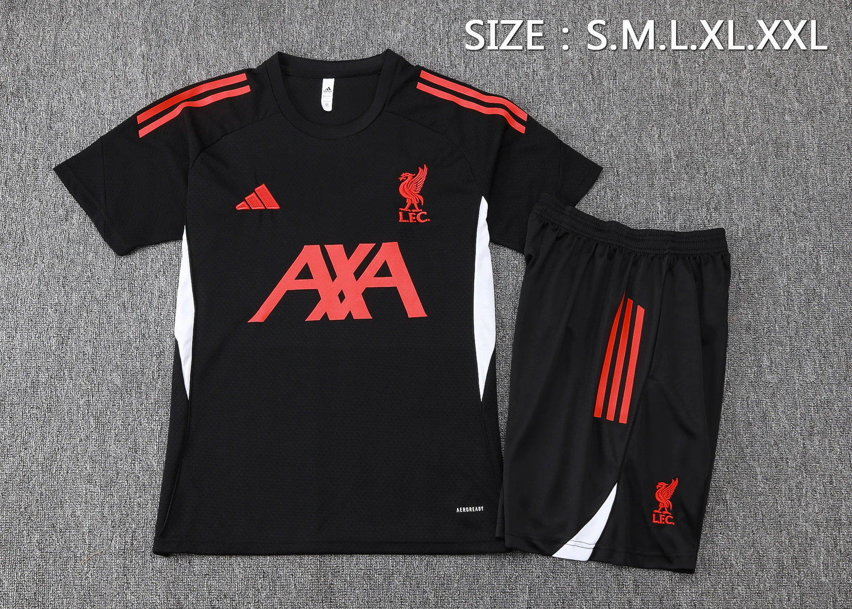 Entrenamiento Conjunto Completo Liverpool 2025 2026 Negro Rojo Liverpool Conjunto 2025 2026 Negro - Maglia Liverpool | tiendasdefutboles