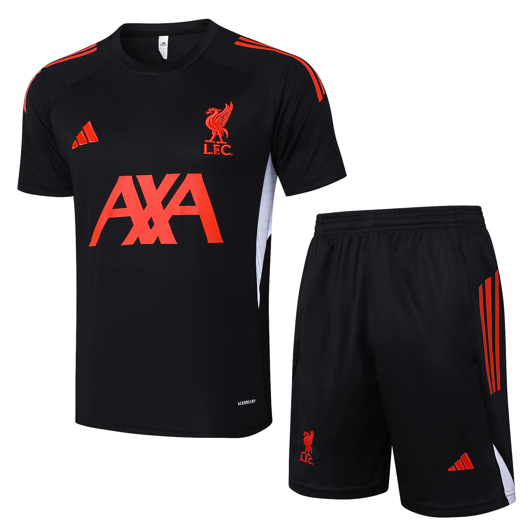 Entrenamiento Conjunto Completo Liverpool 2025 2026 Negro Rojo Liverpool Conjunto 2025 2026 Negro - Maglia Liverpool | tiendasdefutboles