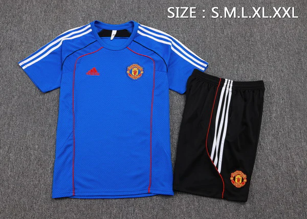 Entrenamiento Conjunto Completo Manchester United 2025 2026 Azul Negro Manchester United Conjunto 2025 2026 Azul - Maglia Manchester United | tiendasdefutboles