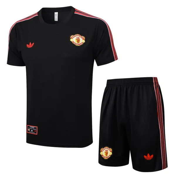 Entrenamiento Conjunto Completo Manchester United 2025 2026 Negro Rojo Manchester United Conjunto 2025 2026 Negro - Maglia Manchester United | tiendasdefutboles