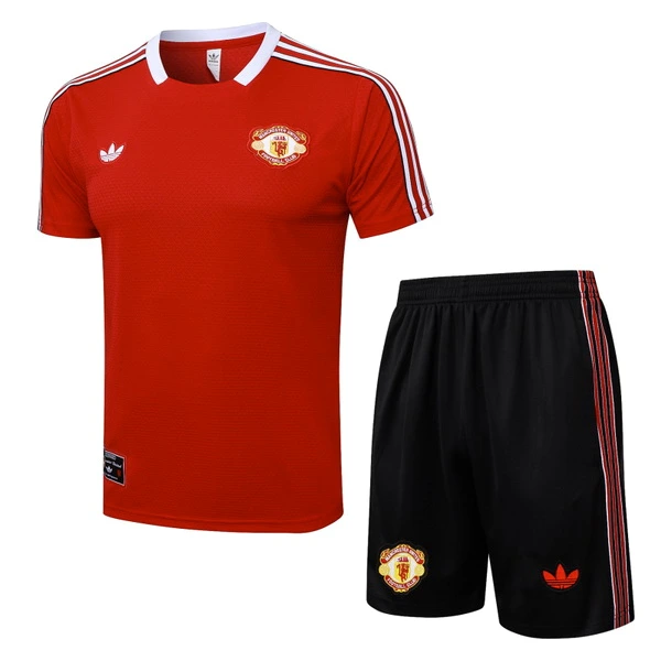 Entrenamiento Conjunto Completo Manchester United 2025 2026 Rojo Negro Manchester United Conjunto 2025 2026 Rojo - Maglia Manchester United | tiendasdefutboles