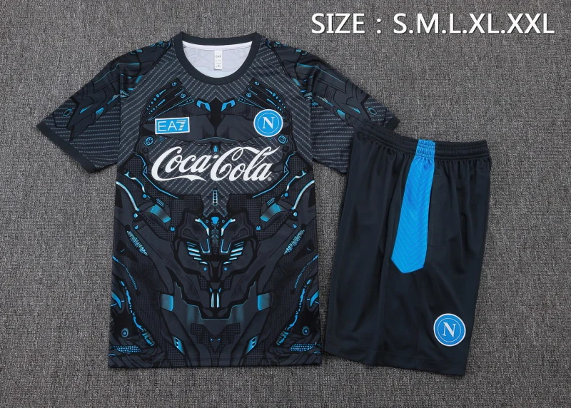 Entrenamiento Conjunto Completo Napoli 2025 2026 Gris Azul SSC Napoli Conjunto 2025 2026 Gris - Ssc Napoli Equipacion | tiendasdefutboles
