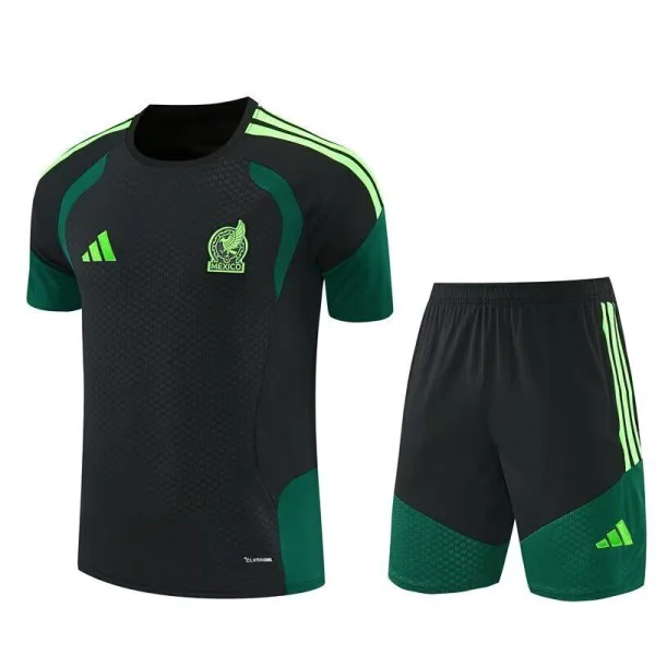 Entrenamiento Conjunto Completo Niños México 2026 Verde Negro México Niños Conjunto 2026 Verde - Playera Mexico 2026 Niños | tiendasdefutboles
