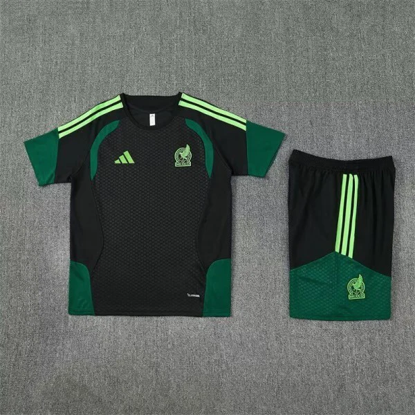 Entrenamiento Conjunto Completo Niños México 2026 Verde Negro México Niños Conjunto 2026 Verde - Playera Mexico 2026 Niños | tiendasdefutboles