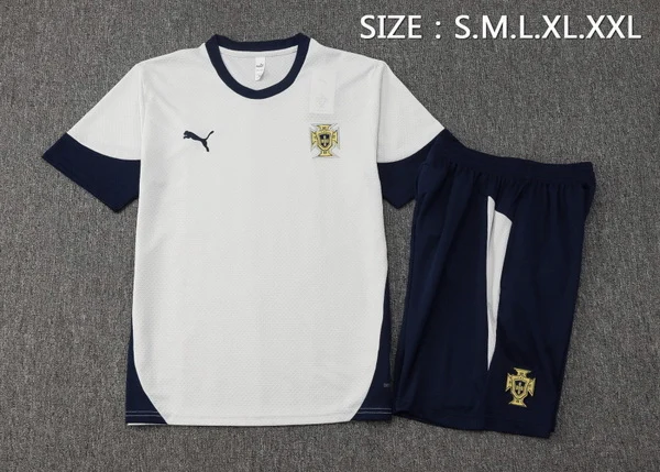 Entrenamiento Conjunto Completo Portugal 2026 Blanco Azul Portugal Conjunto 2026 Blanco - Portugal Barata | tiendasdefutboles