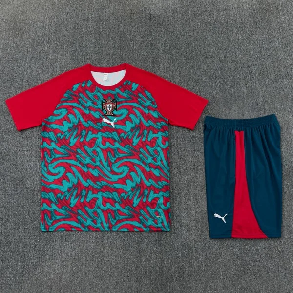 Entrenamiento Conjunto Completo Portugal 2026 Rojo I Verde Portugal Conjunto 2026 Rojo - Portugal Barata | tiendasdefutboles