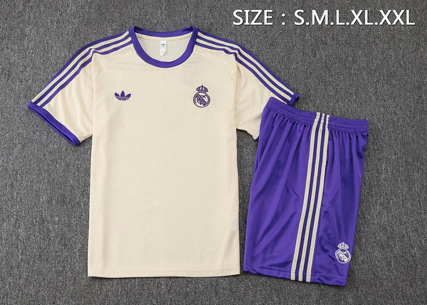 Entrenamiento Conjunto Completo Real Madrid 2025 2026 Amarillo Purpura Real Madrid Conjunto 2025 2026 Amarillo - Maglia Real Madrid | tiendasdefutboles