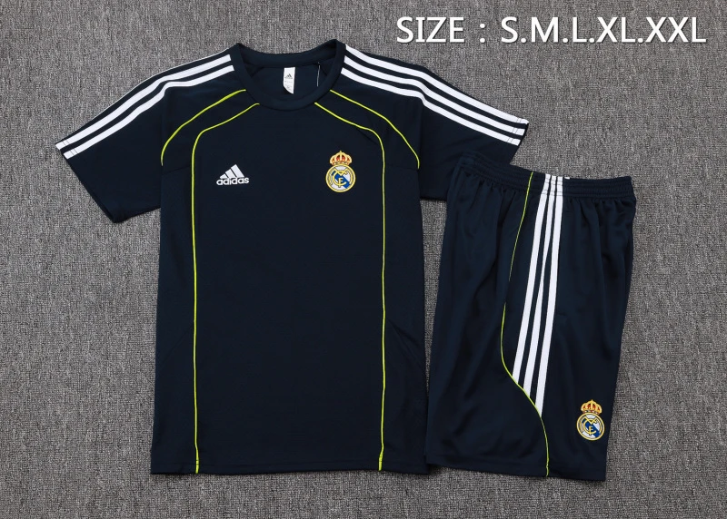 Entrenamiento Conjunto Completo Real Madrid 2025 2026 Azul Marino Verde Real Madrid Conjunto 2025 2026 Azul - Maglia Real Madrid | tiendasdefutboles