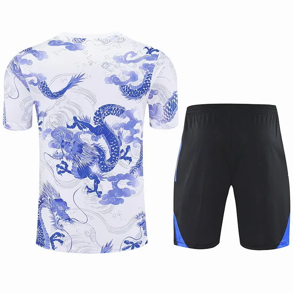 Entrenamiento Conjunto Completo Real Madrid 2025 2026 Blanco Azul Negro Real Madrid Conjunto 2025 2026 Blanco - Maglia Real Madrid | tiendasdefutboles