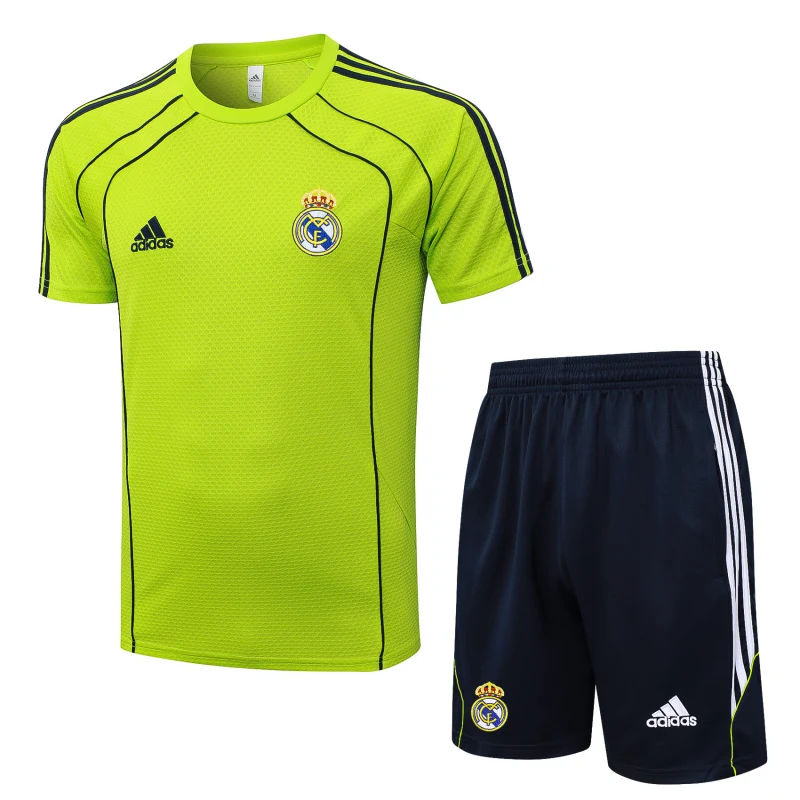 Entrenamiento Conjunto Completo Real Madrid 2025 2026 Verde Negro Real Madrid Conjunto 2025 2026 Verde - Maglia Real Madrid | tiendasdefutboles