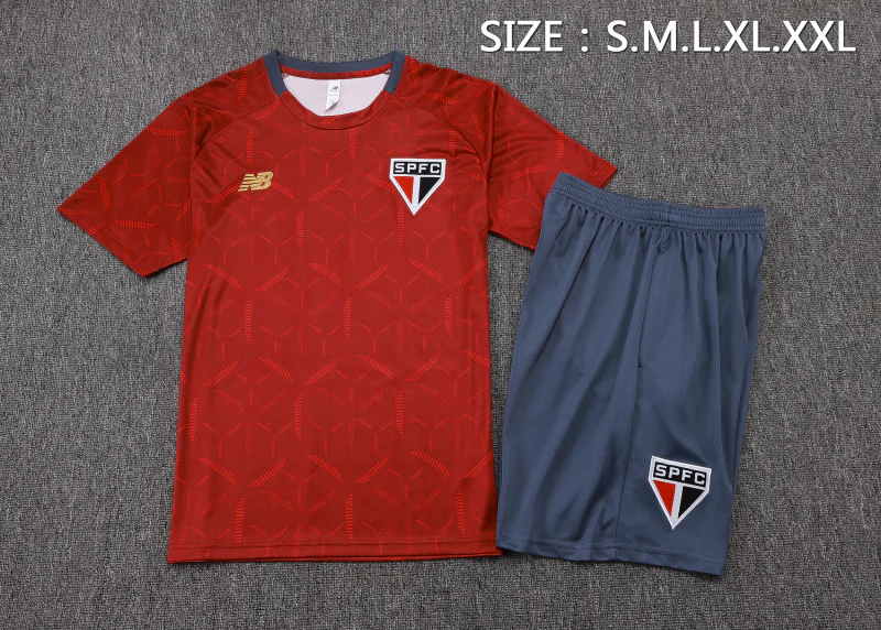 Entrenamiento Conjunto Completo São Paulo 2025 2026 Rojo Gris São Paulo Conjunto 2025 2026 Rojo - Maglia Sao Paulo | tiendasdefutboles