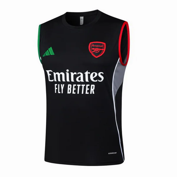 Entrenamiento Sin Mangas Arsenal 2025 2026 Negro Rojo Arsenal Chándal 2025 2026 Negro - Maglia Arsenal | tiendasdefutboles