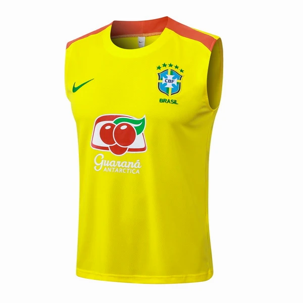 Entrenamiento Sin Mangas Brasil 2026 Amarillo Naranja Brasil Chándal 2026 Amarillo - Brasil Barata | tiendasdefutboles