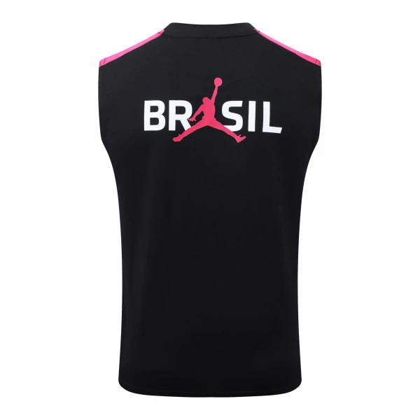 Entrenamiento Sin Mangas Brasil 2026 Negro Rosa Brasil Chándal 2026 Negro - Chándal Brasil | tiendasdefutboles