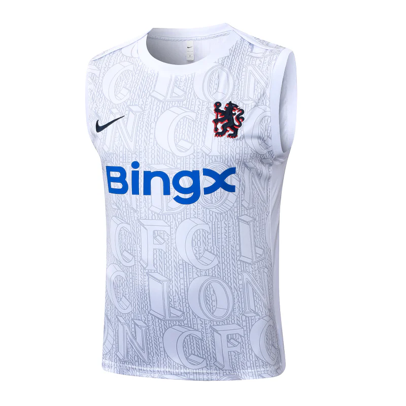 Entrenamiento Sin Mangas Chelsea 2025 2026 Blanco Azul Chelsea Chándal 2025 2026 Blanco - Maglia Chelsea | tiendasdefutboles