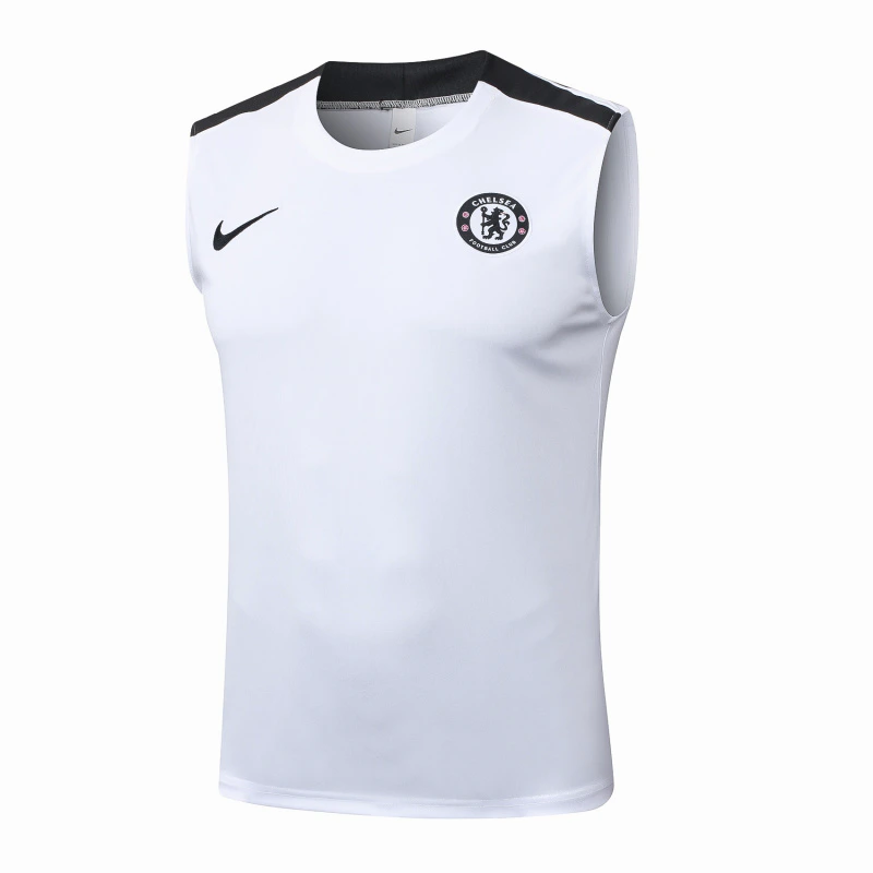 Entrenamiento Sin Mangas Chelsea 2025 2026 Blanco Negro Chelsea Chándal 2025 2026 Blanco - Maglia Chelsea | tiendasdefutboles