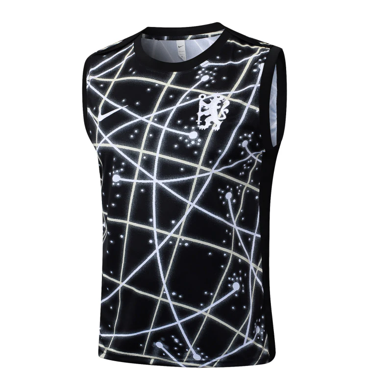 Entrenamiento Sin Mangas Chelsea 2025 2026 Negro Blanco Chelsea Chándal 2025 2026 Negro - Maglia Chelsea | tiendasdefutboles