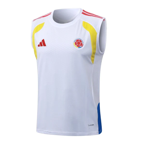 Entrenamiento Sin Mangas Colombia 2026 Blanco Amarillo Colombia Chándal 2026 Blanco - Chándal Colombia | tiendasdefutboles