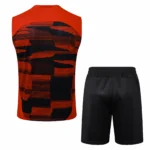 Entrenamiento Sin Mangas Conjunto Completo AC Milan 2024 2025 Rojo Negro