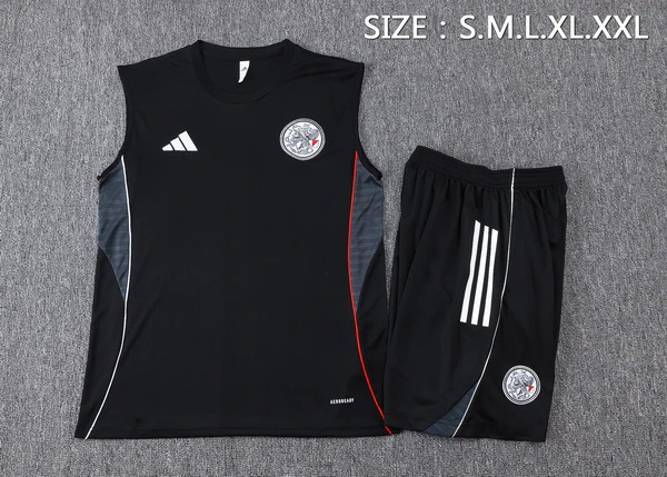 Entrenamiento Sin Mangas Conjunto Completo Ajax 2025 2026 Negro Ajax Conjunto 2025 2026 Negro - Maglia Ajax | tiendasdefutboles
