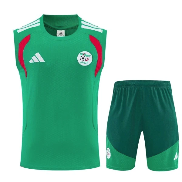 Entrenamiento Sin Mangas Conjunto Completo Argelia 2026 Verde Argelia Conjunto 2026 Verde - Argelia Barata | tiendasdefutboles