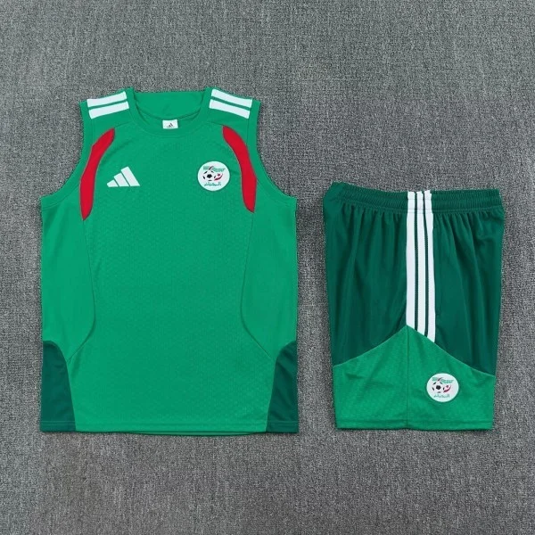 Entrenamiento Sin Mangas Conjunto Completo Argelia 2026 Verde Argelia Conjunto 2026 Verde - Argelia Barata | tiendasdefutboles