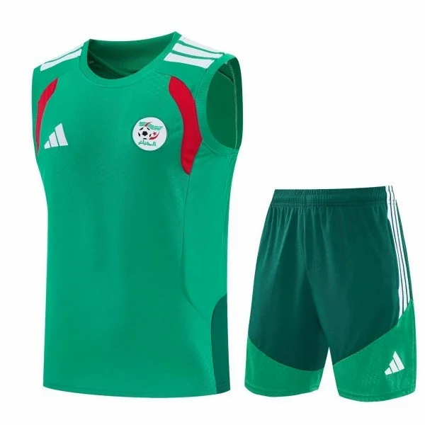 Entrenamiento Sin Mangas Conjunto Completo Argelia 2026 Verde Argelia Conjunto 2026 Verde - Argelia Barata | tiendasdefutboles