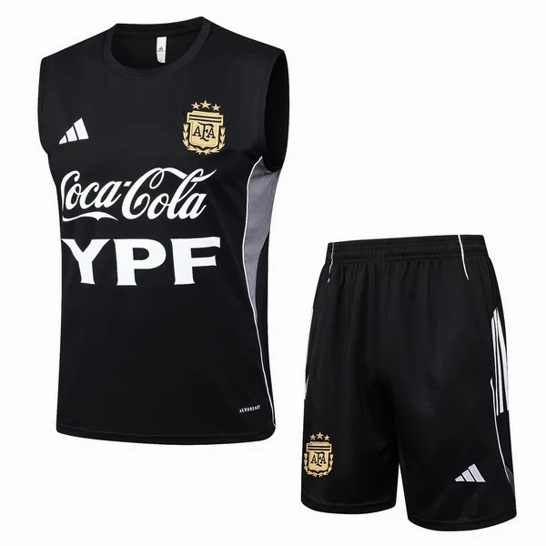 Entrenamiento Sin Mangas Conjunto Completo Argentina 2026 Negro Blanco Argentina Conjunto 2026 Negro - Maglia Argentina 2026 | tiendasdefutboles