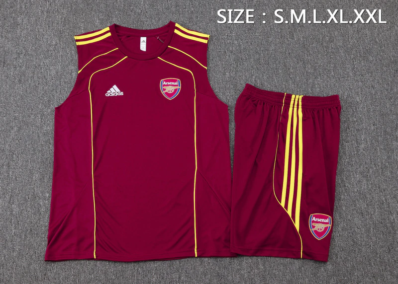 Entrenamiento Sin Mangas Conjunto Completo Arsenal 2025 2026 Borgona Arsenal Conjunto 2025 2026 - Maglia Arsenal | tiendasdefutboles